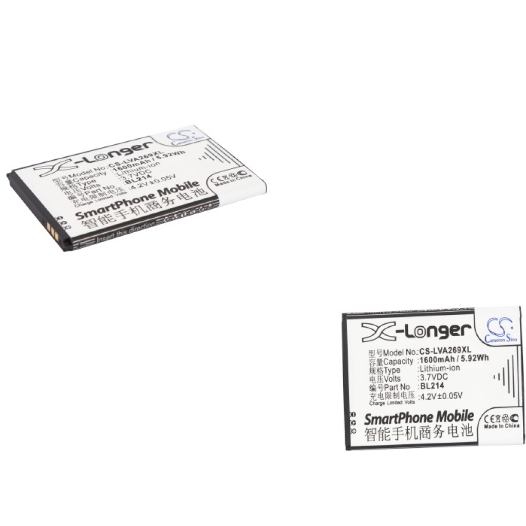 Batterier till mobiltelefoner Lenovo CS-LVA269XL