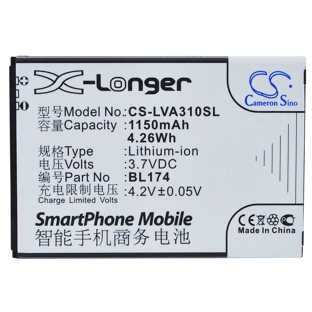 Batterier till mobiltelefoner Lenovo CS-LVA310SL