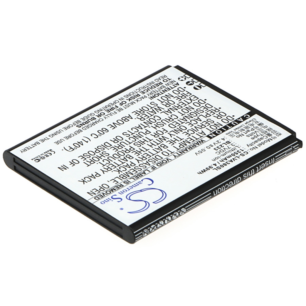 Batterier till mobiltelefoner Lenovo CS-LVA380SL