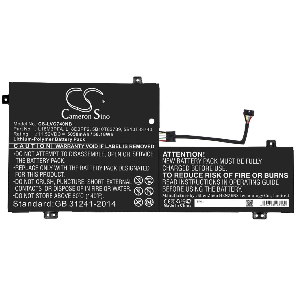 Battery Replaces 5B10T83739