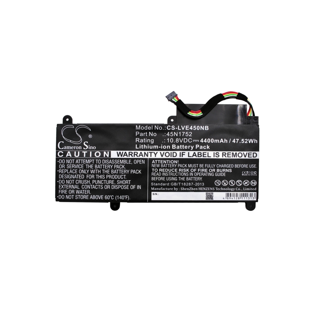 Batterier Ersätter ThinkPad E450C(20EHA00TCD)
