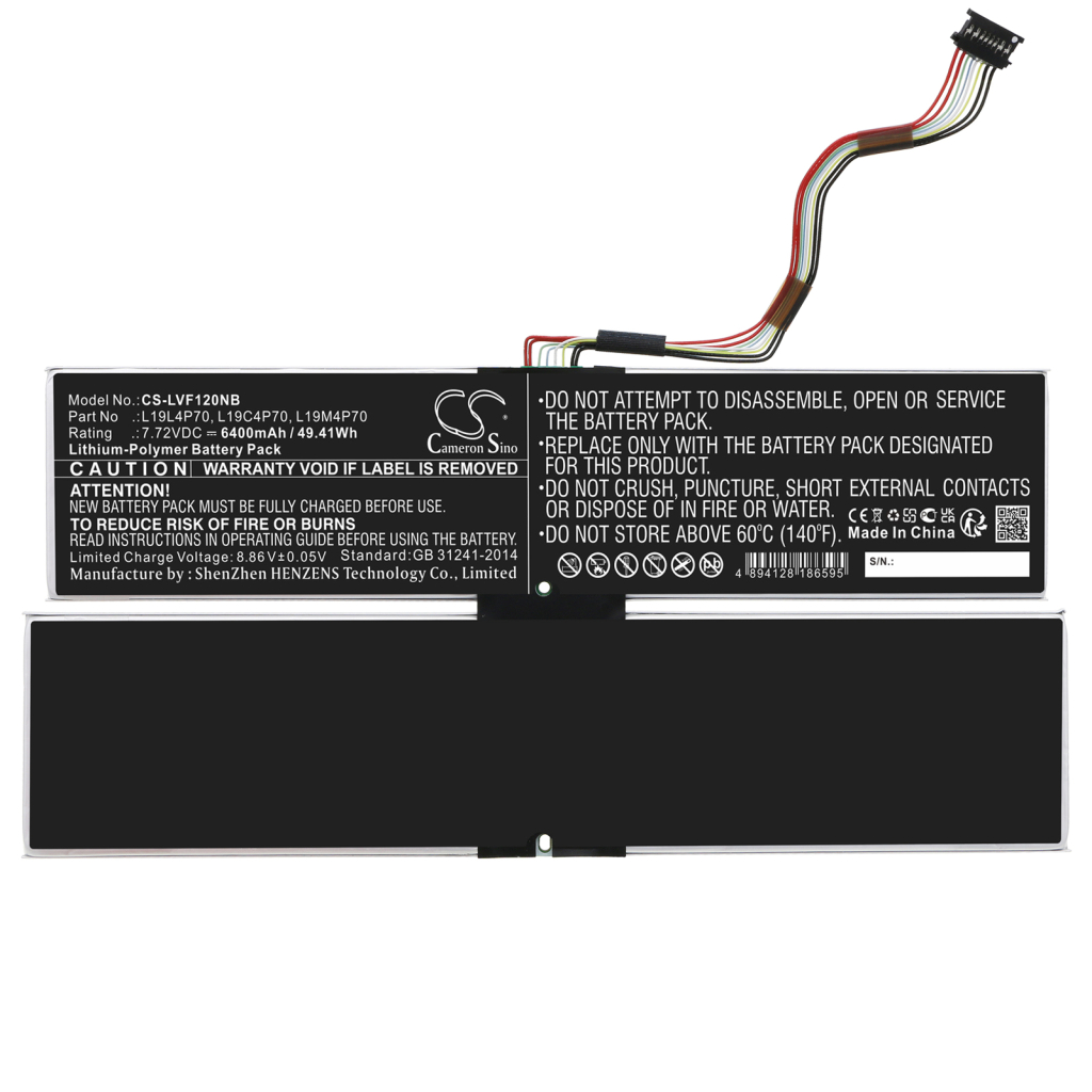 Batterier Ersätter ThinkPad X1 Fold Gen 1-20RK002MEQ