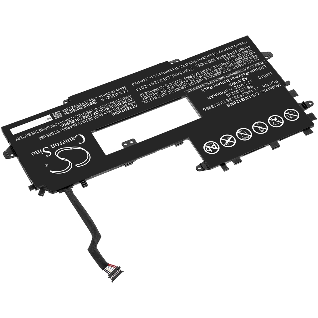 Batterier Ersätter ThinkPad X1 Titanium Yoga Gen 1 20QA000RUS