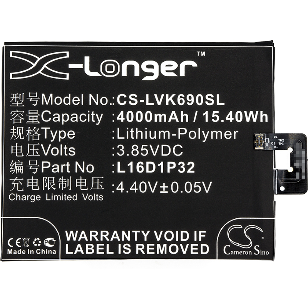 Batterier till mobiltelefoner Lenovo CS-LVK690SL