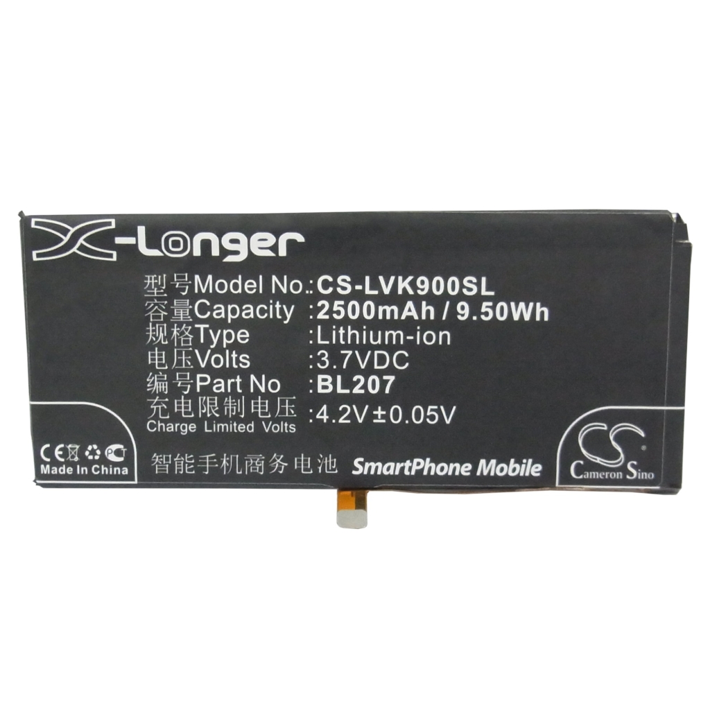 Batterier till mobiltelefoner Lenovo CS-LVK900SL