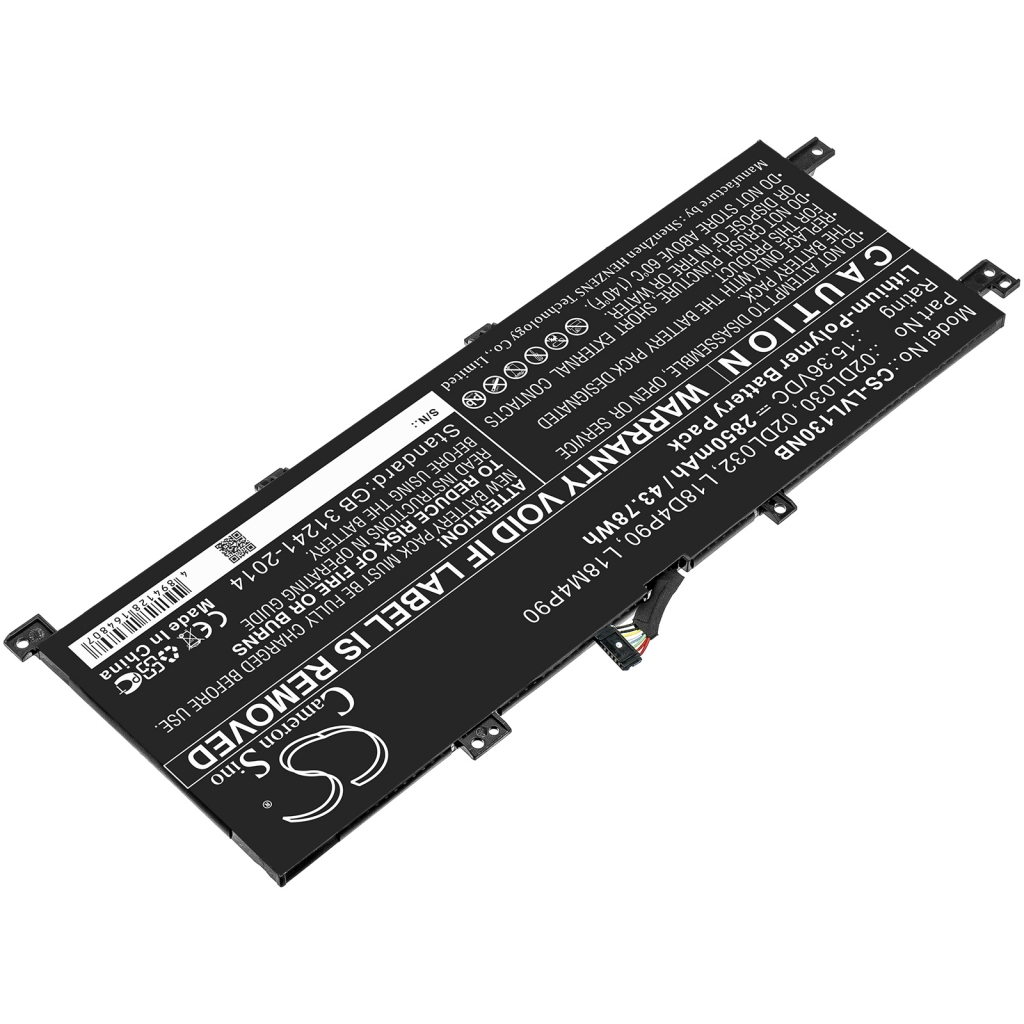 Batterier Ersätter ThinkPad L13 Yoga-20R6S2VF00