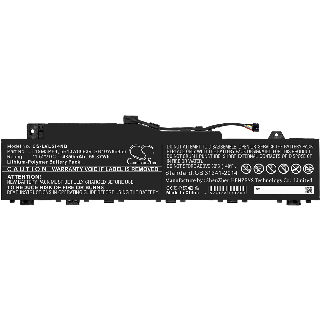 Batterier till bärbara datorer Lenovo CS-LVL514NB