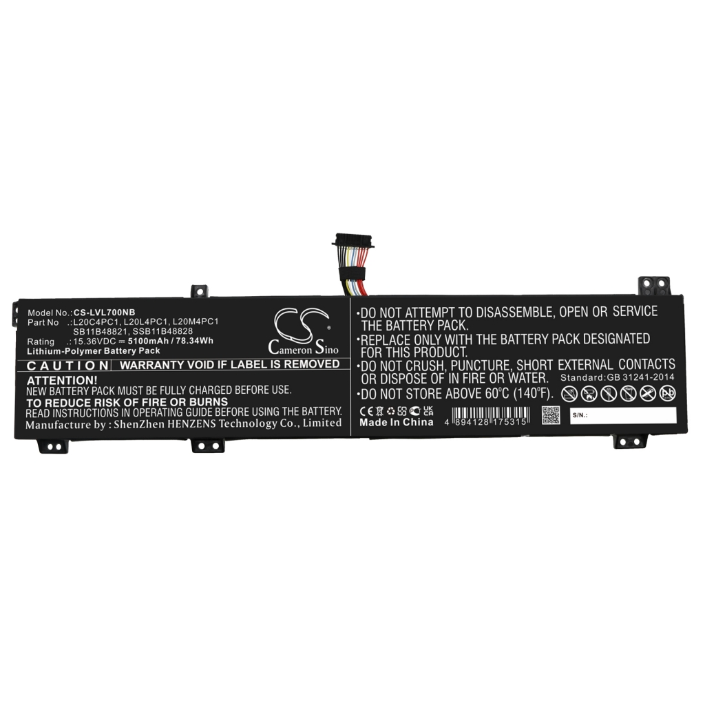 Batterier Ersätter L20L4PC1