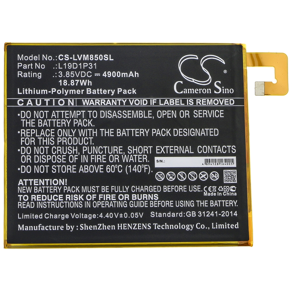 Tablet Battery Lenovo CS-LVM850SL