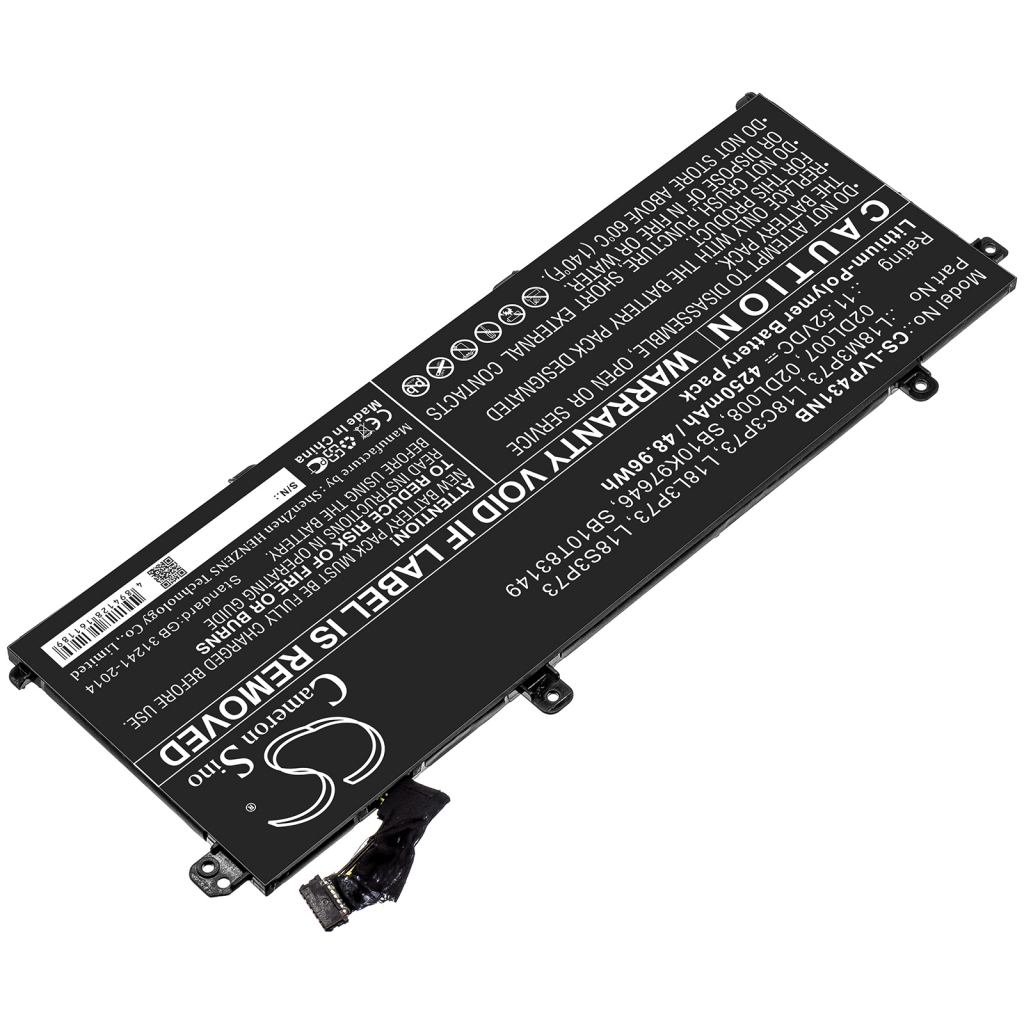 Batterier Ersätter ThinkPad T490 20N2001ACD