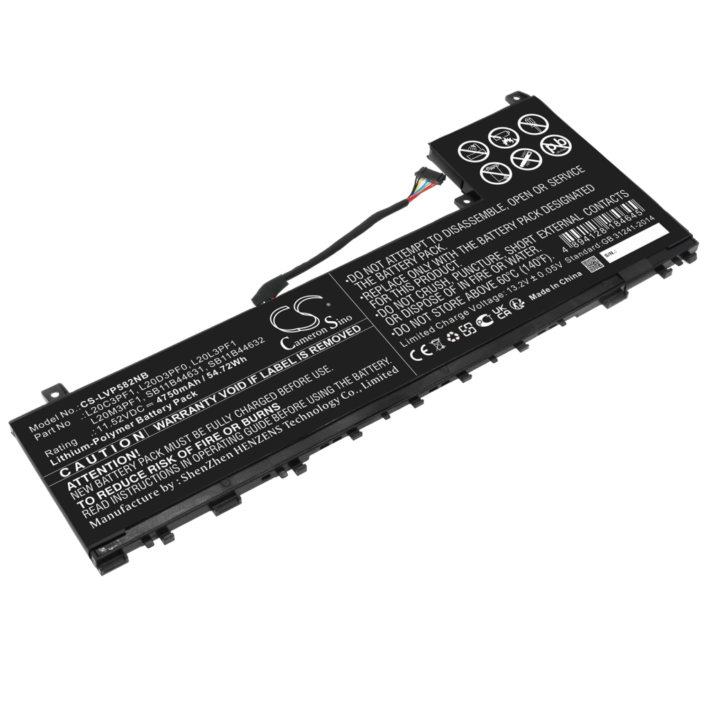 Batterier Ersätter IdeaPad 5 Pro 14ITL6-82L30021MJ