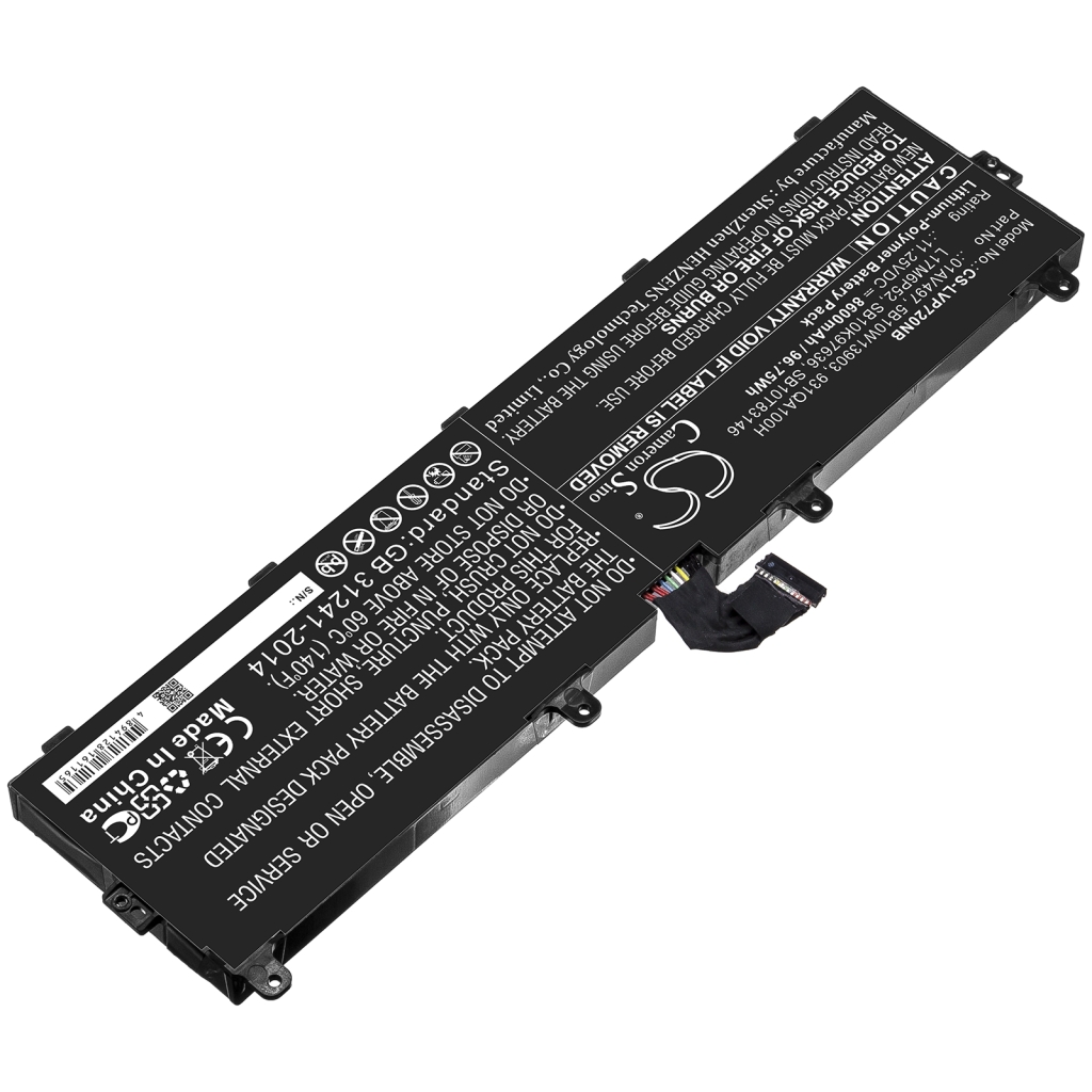 Batterier Ersätter ThinkPad P72 (20MBA004CD)