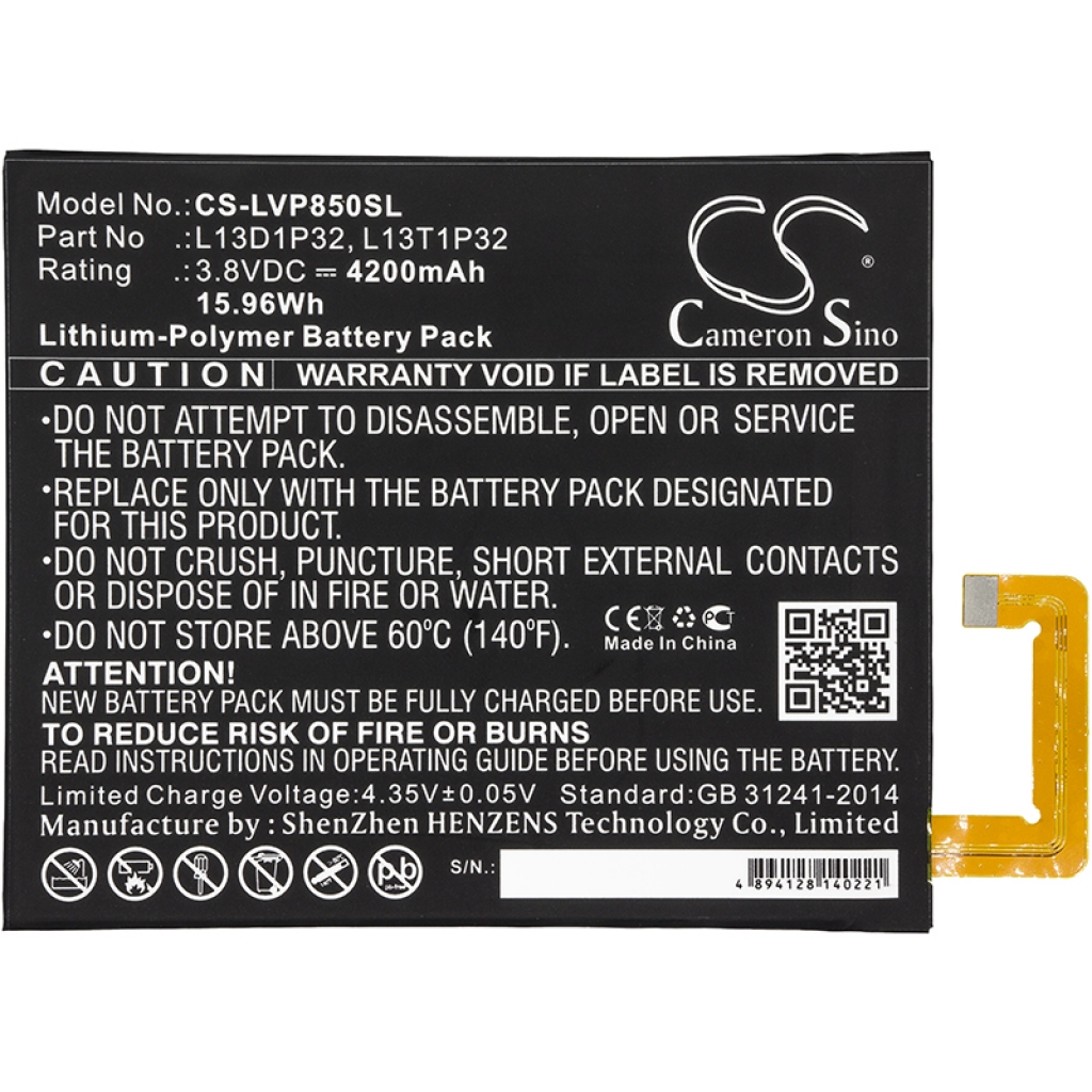 Batterier för surfplattor Lenovo CS-LVP850SL