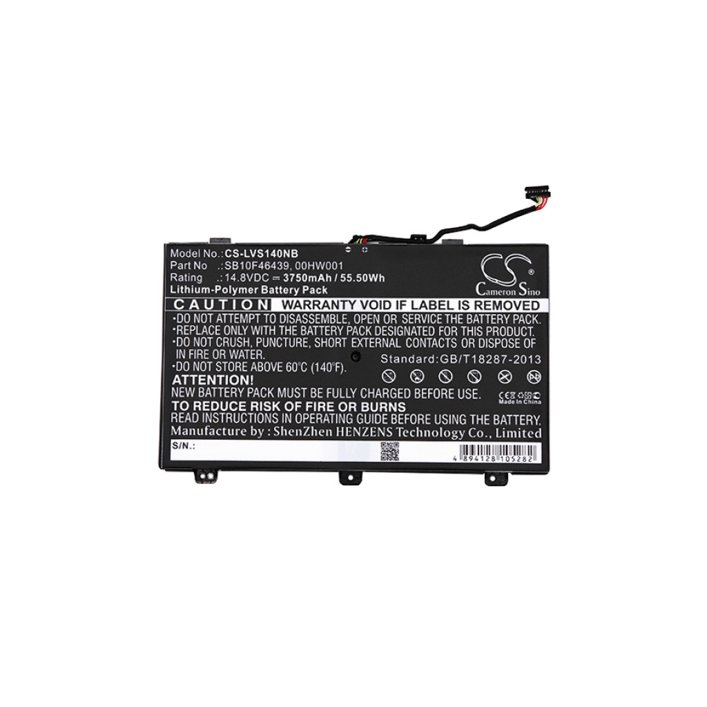 Batterier Ersätter ThinkPad Yoga 14(20DM-M004FAU)