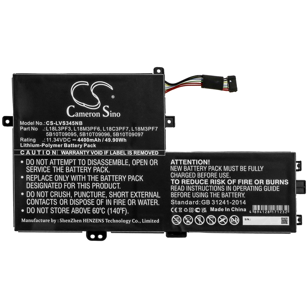 Batterier Ersätter IdeaPad S 340-15 IWL(81N800P0GE)