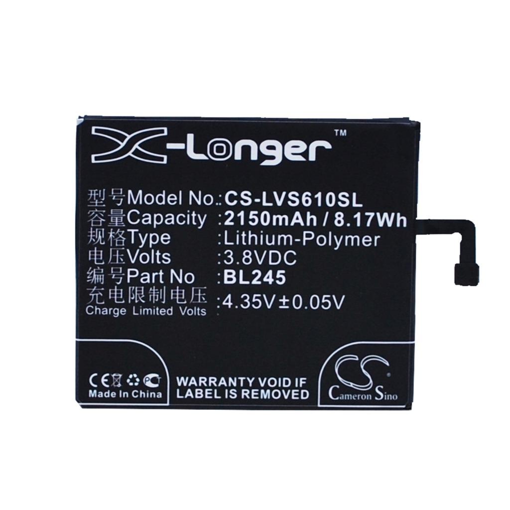 Batterier till mobiltelefoner Lenovo CS-LVS610SL