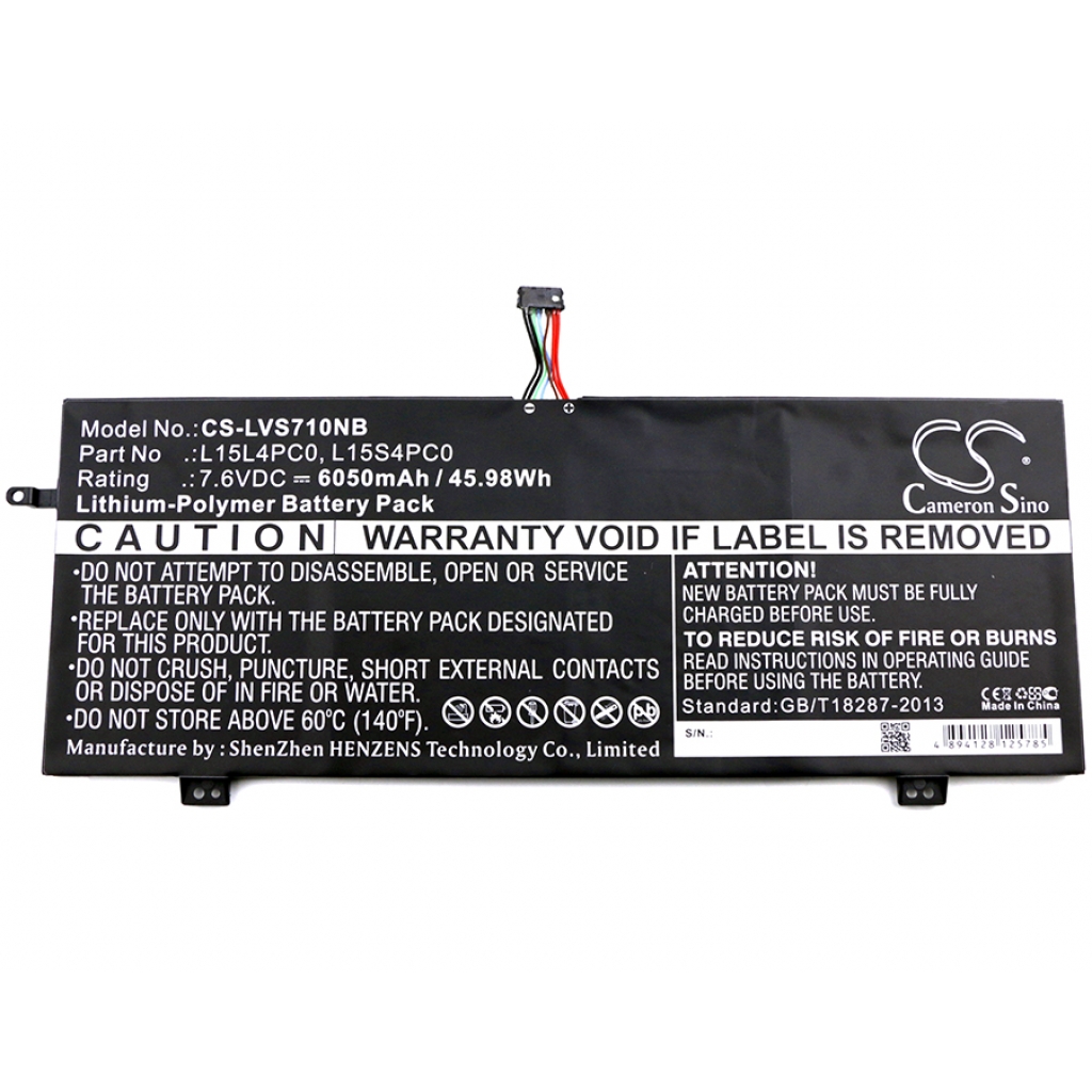 Batterier Ersätter IdeaPad 710S-13ISK