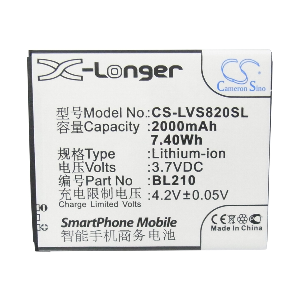 Batterier till mobiltelefoner Lenovo CS-LVS820SL