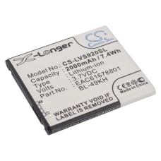 Compatible battery replacement for Verizon BL-49KH,EAC61678801