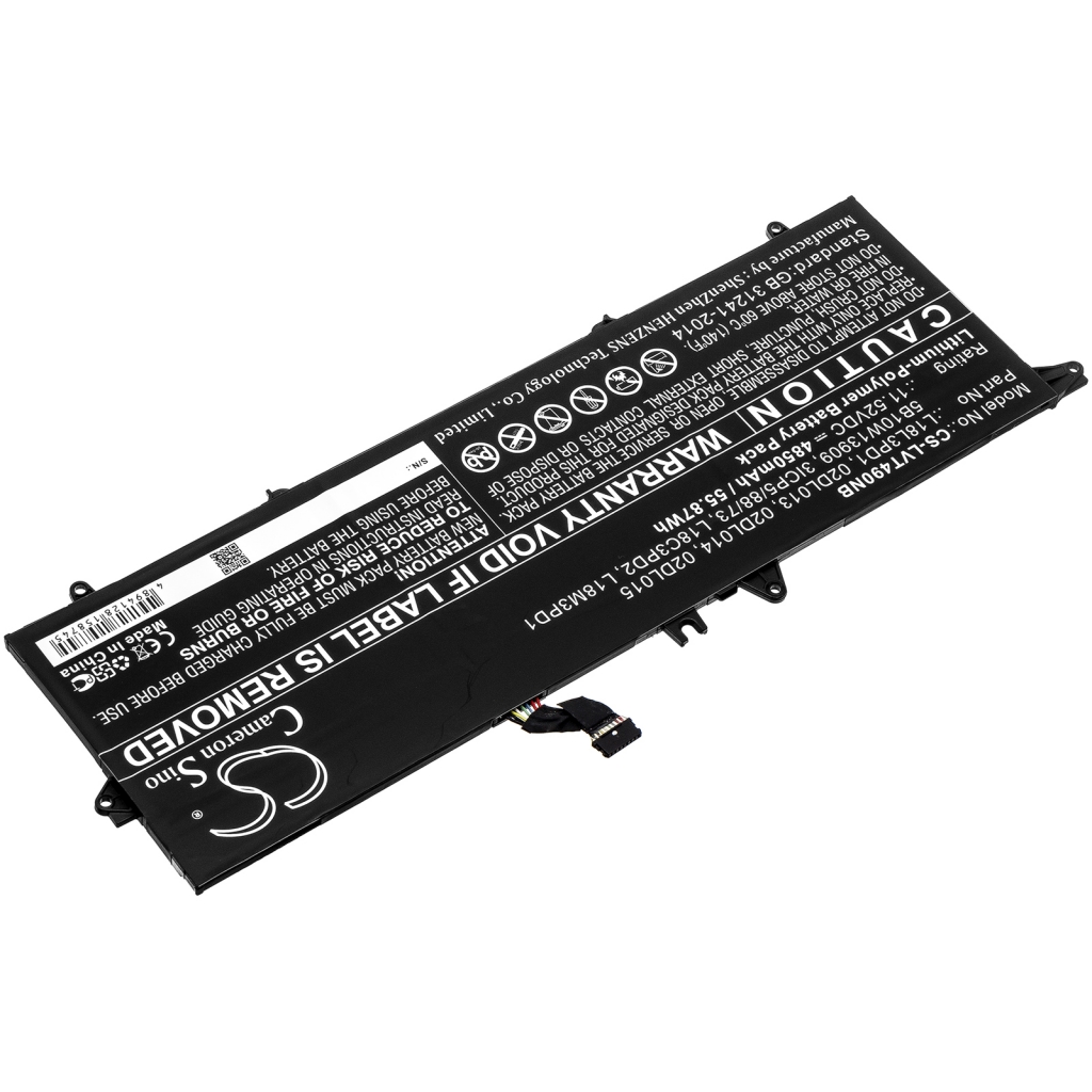 Batterier Ersätter ThinkPad T490s(20NX0015CD)