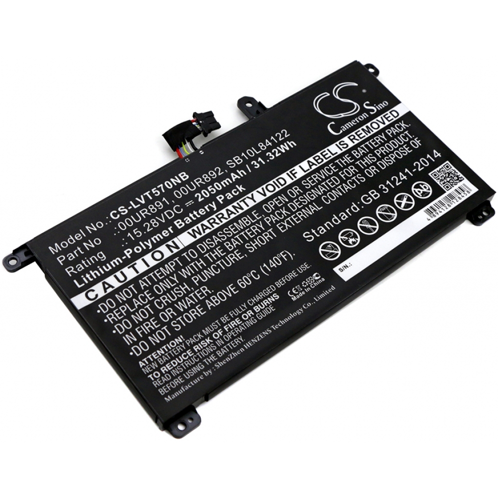 Batterier Ersätter ThinkPad T570(20H9003BCD)