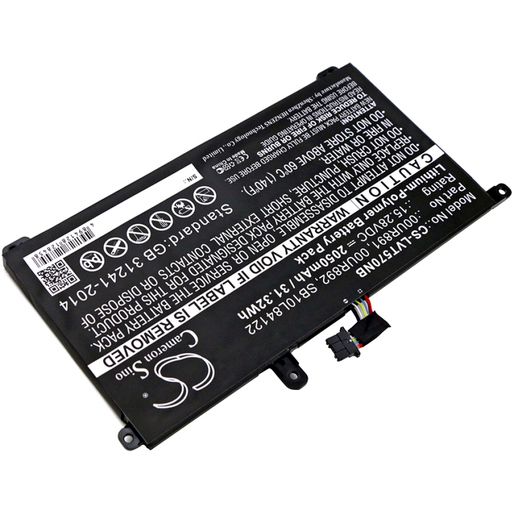 Batterier Ersätter ThinkPad T570 20H9003BCD