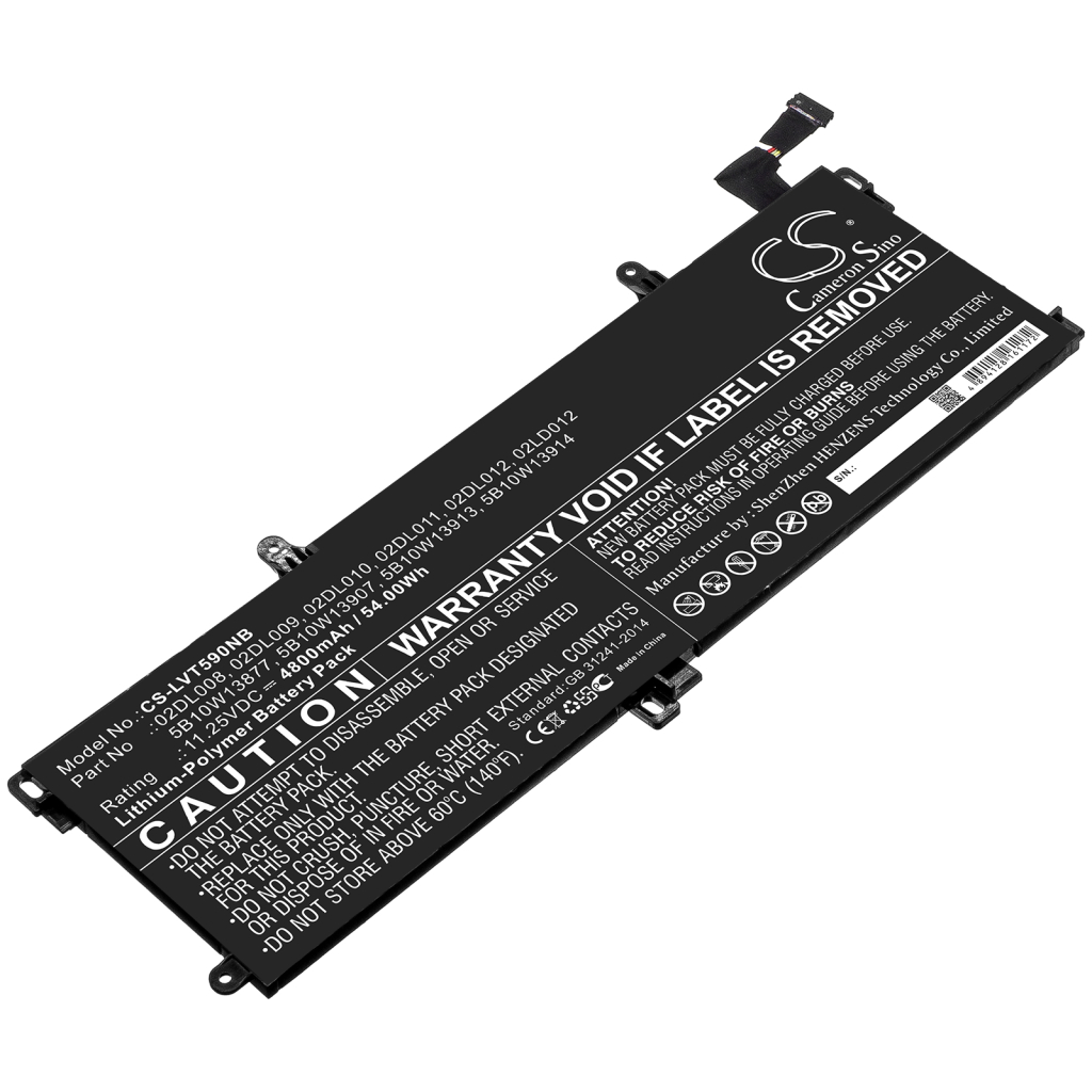 Batterier Ersätter ThinkPad T590 20N4A00GCD