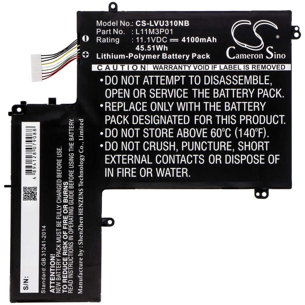 Batterier Ersätter IdeaPad U310 MAG67GE