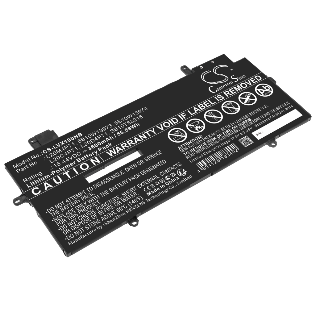 Batterier Ersätter ThinkPad X1 Carbon Gen 9-20XW006GFR