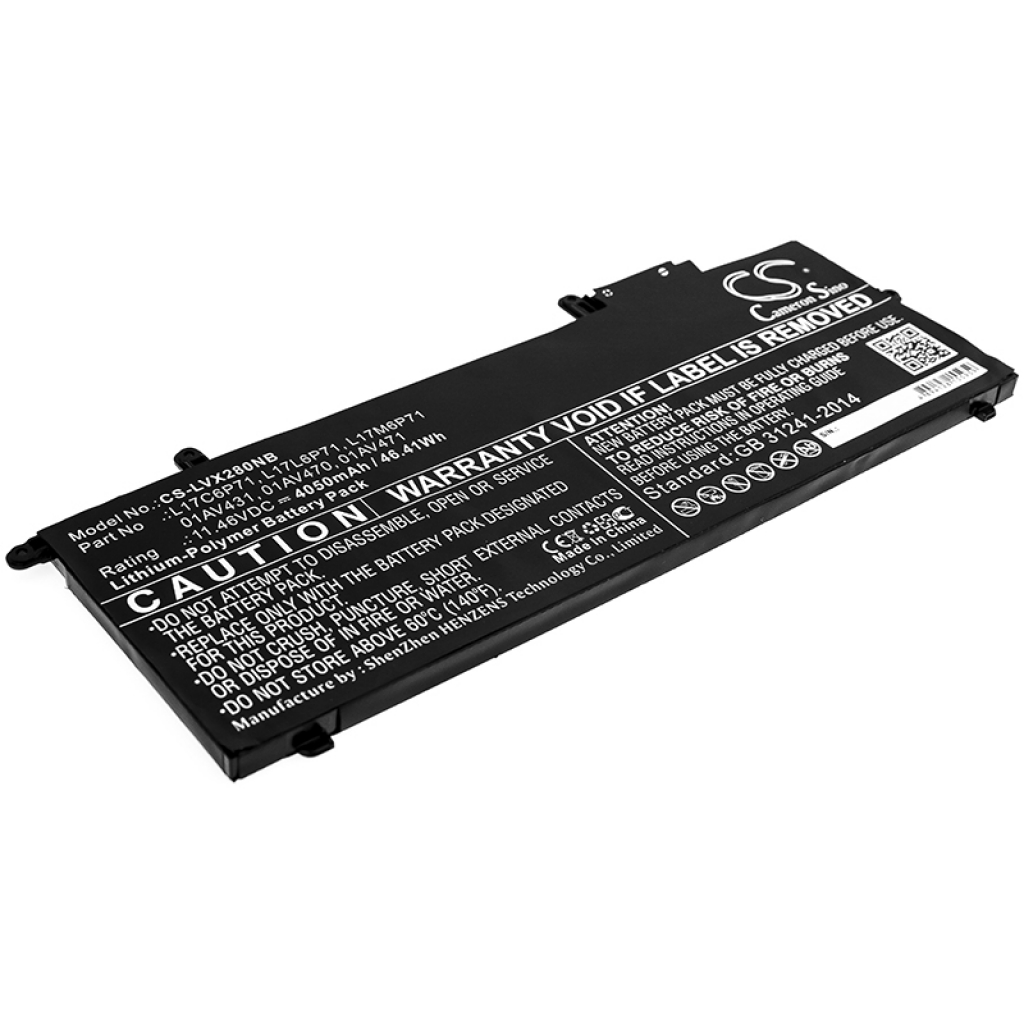 Batterier Ersätter ThinkPad X280(20KFA02MCD)