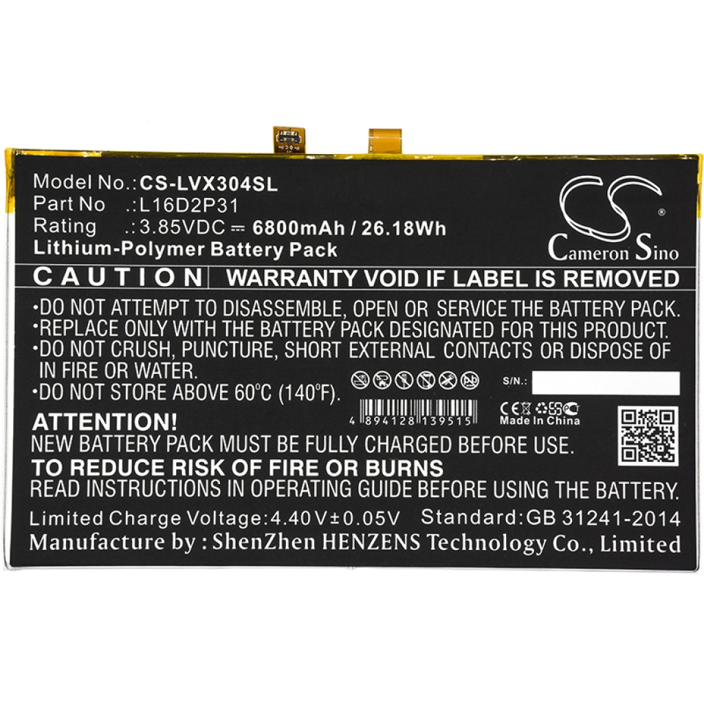 Batterier för surfplattor Lenovo CS-LVX304SL