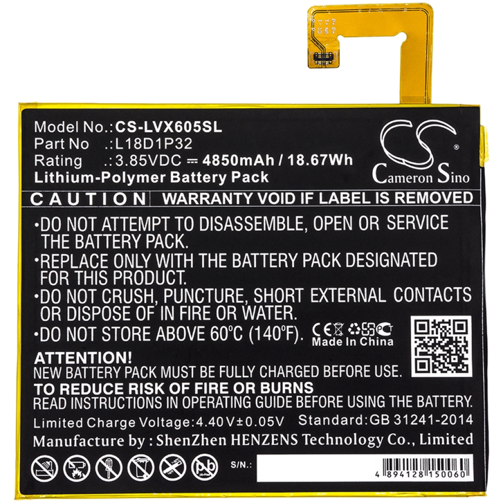 Batterier för surfplattor Lenovo CS-LVX605SL