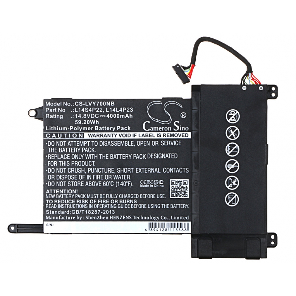 Batterier Ersätter IdeaPad Y700-15ISK-ISE