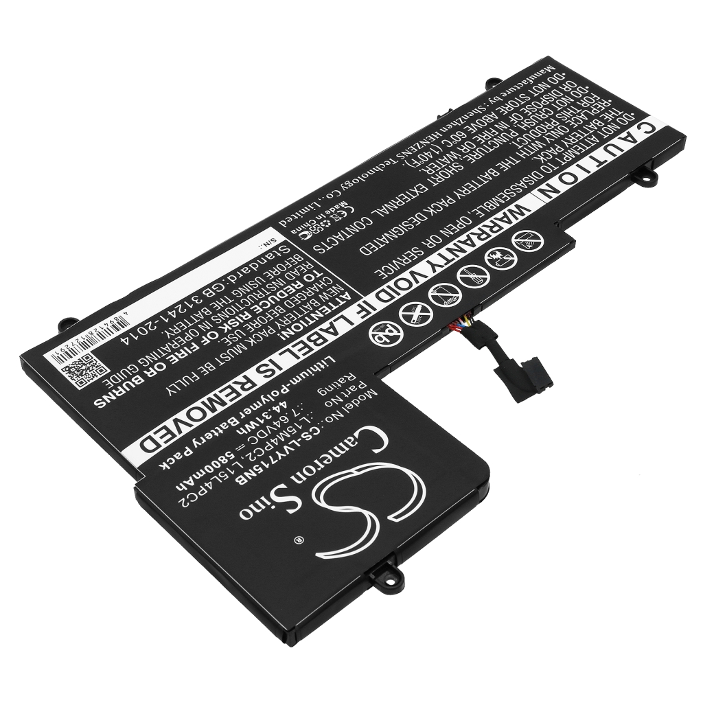 Batterier Ersätter Yoga 710-15IKB (80V50009US)