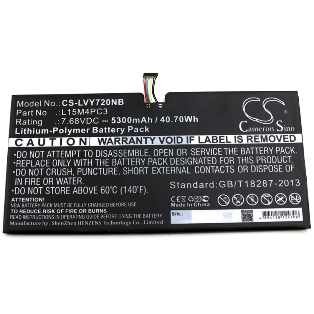 Batterier Ersätter IdeaPad Miix 720-12IKB (80VV002NGE)