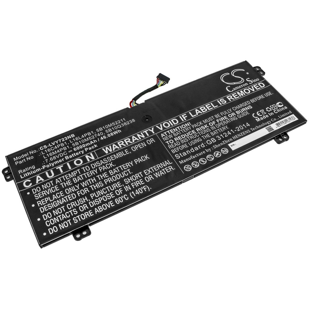 Batterier Ersätter YG 730-13IKB I7 16G 512G 10H-81CT003UAU