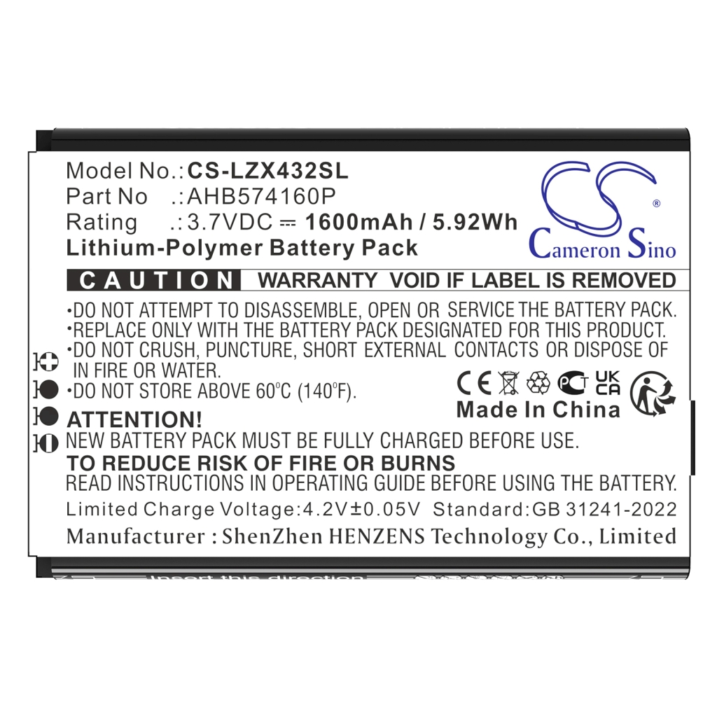 Batterier för forsknings- och mätutrustning Launch CS-LZX432SL