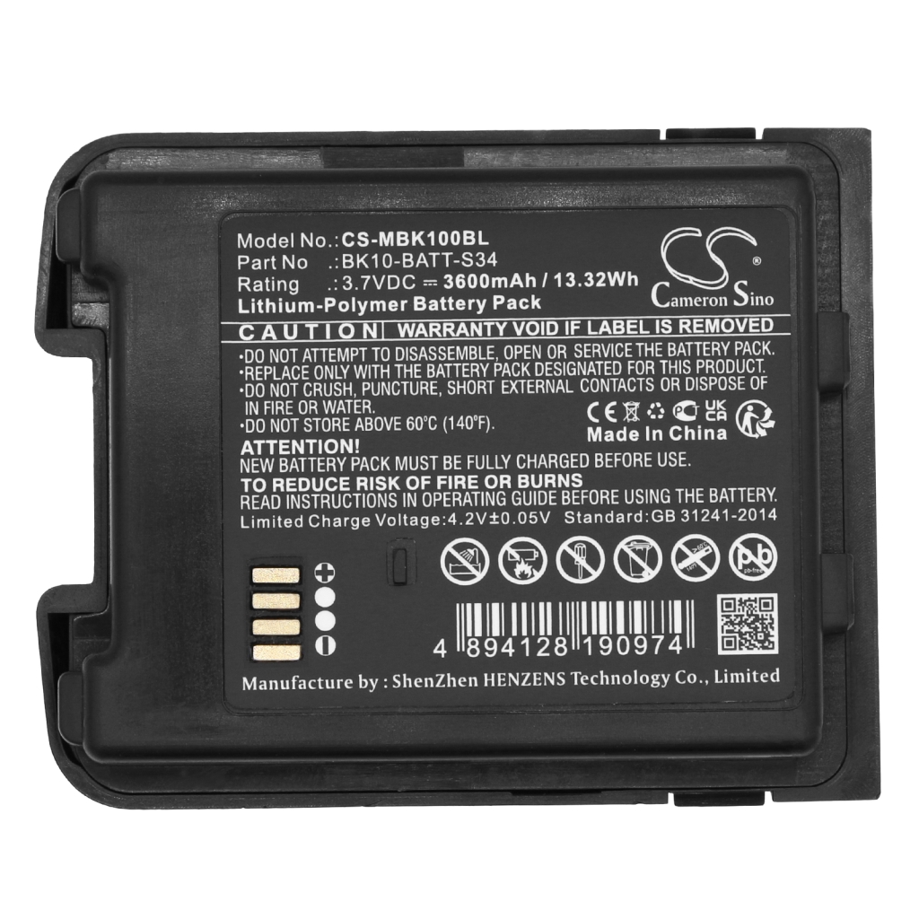 Batterier för skanner M3 Mobile CS-MBK100BL