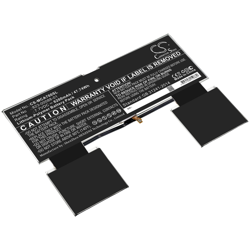 Batterier för surfplattor Microsoft CS-MCA700SL