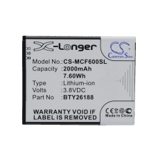 Compatible battery replacement for Mobistel B01-E500,BTY26188,BTY26188MOBISTEL/STD