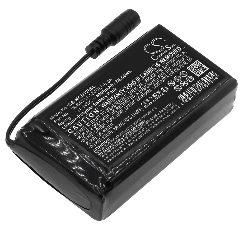 Batterier Ersätter K-BAT-Li-12VOLT-6.0A