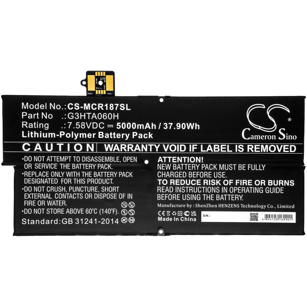 Tablet Battery Microsoft CS-MCR187SL