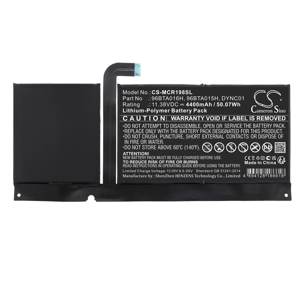 Batterier för surfplattor Microsoft CS-MCR198SL