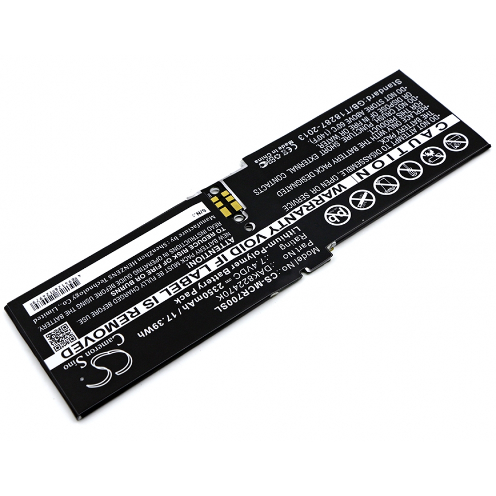 Batterier för surfplattor Microsoft CS-MCR700SL