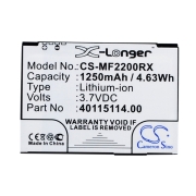 CS-MF2200RX<br />Batteries for   replaces battery L01478001