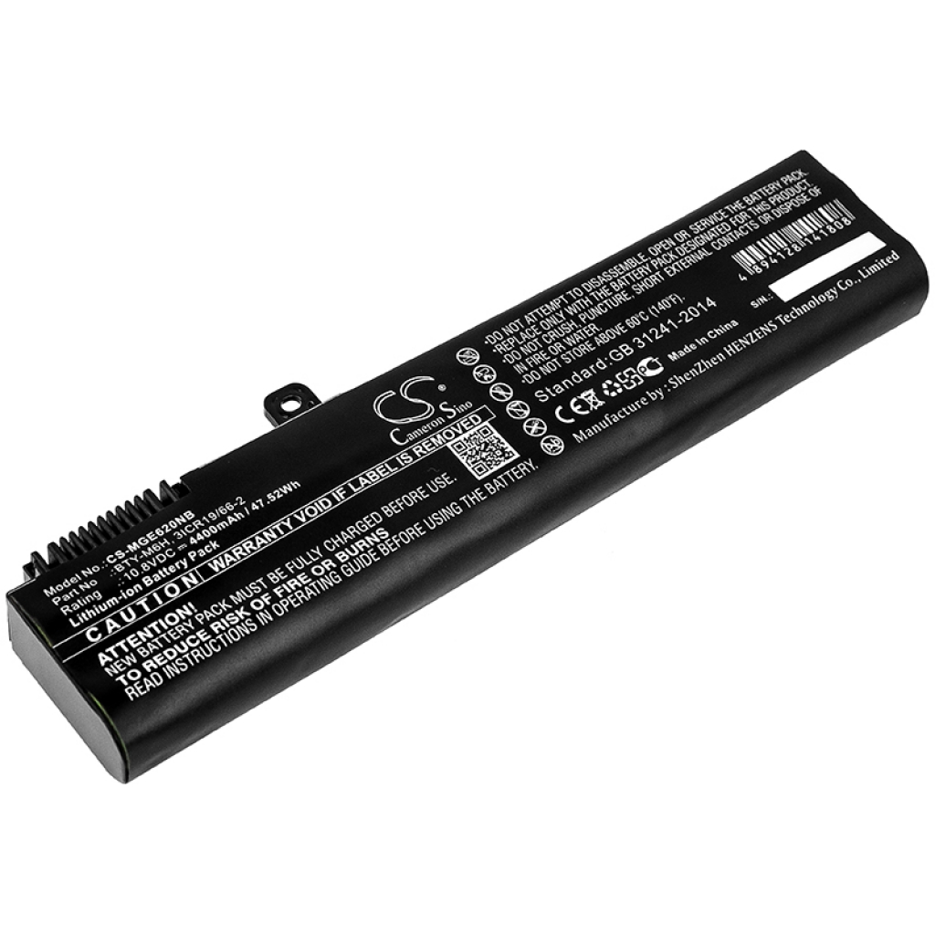 Batterier Ersätter GE72 6QF-073XCN