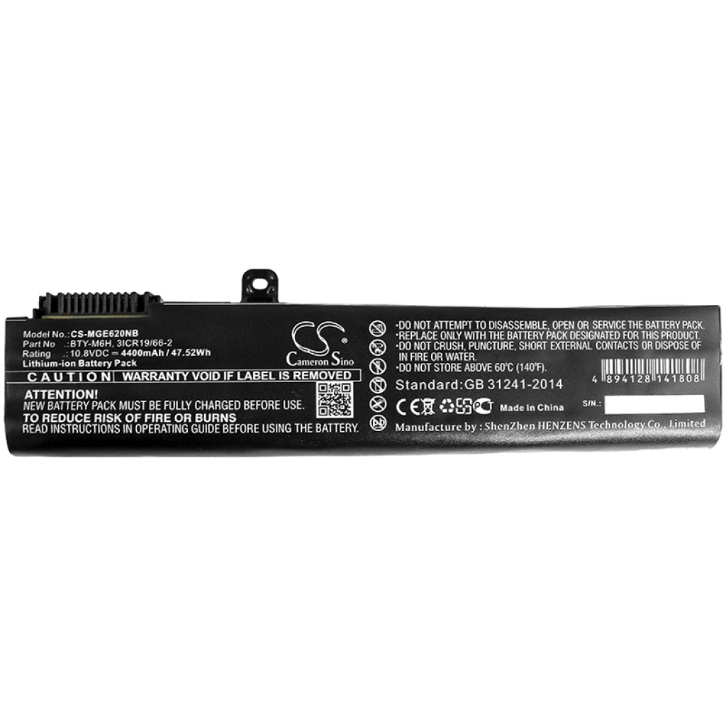 Batterier Ersätter GE62 6QC-489XCN