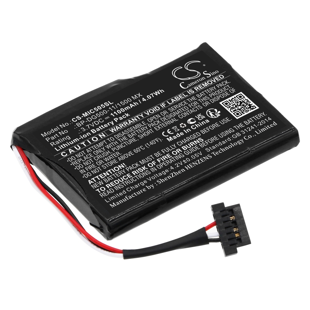 Batterier Ersätter BP-DG500-11/1500 MX