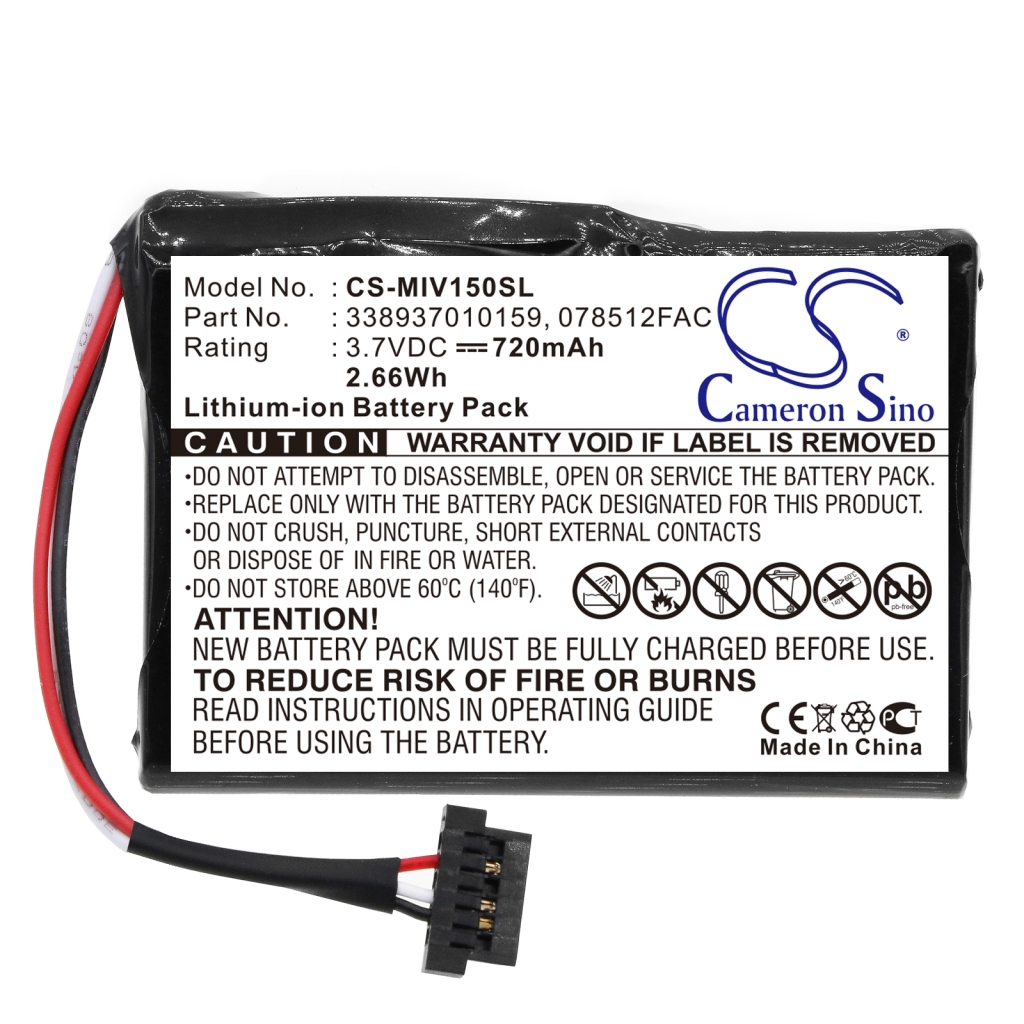 Batterier för navigering (GPS) Mitac CS-MIV150SL