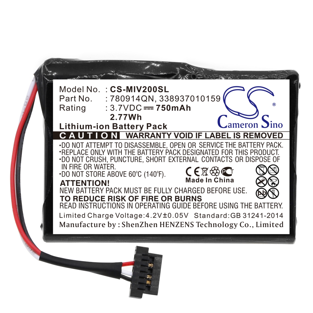 Batterier för navigering (GPS) Mitac CS-MIV200SL